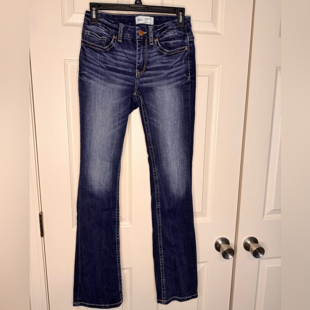 BKE Slim Fit Tailored Boot Cut Mid Rise